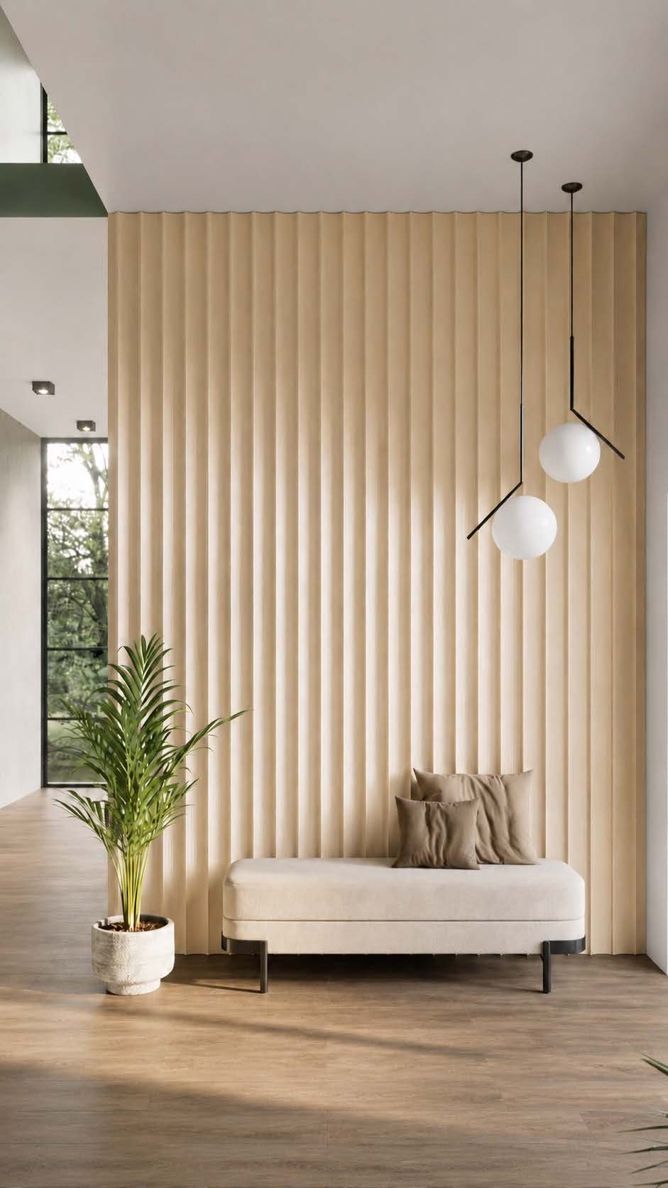 Ambiente con panel Crema
